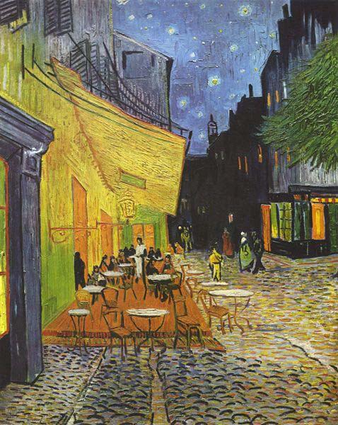 Vincent Van Gogh The CafeTerrace on the Place du Forum, Arles, at Night September China oil painting art